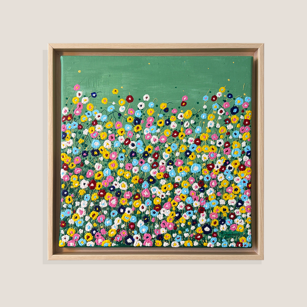 De los errores se aprende. Obra lienzo con marco 35x35 cm