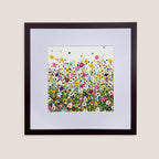 Todo florece blanco. Obra papel 30x30 cm