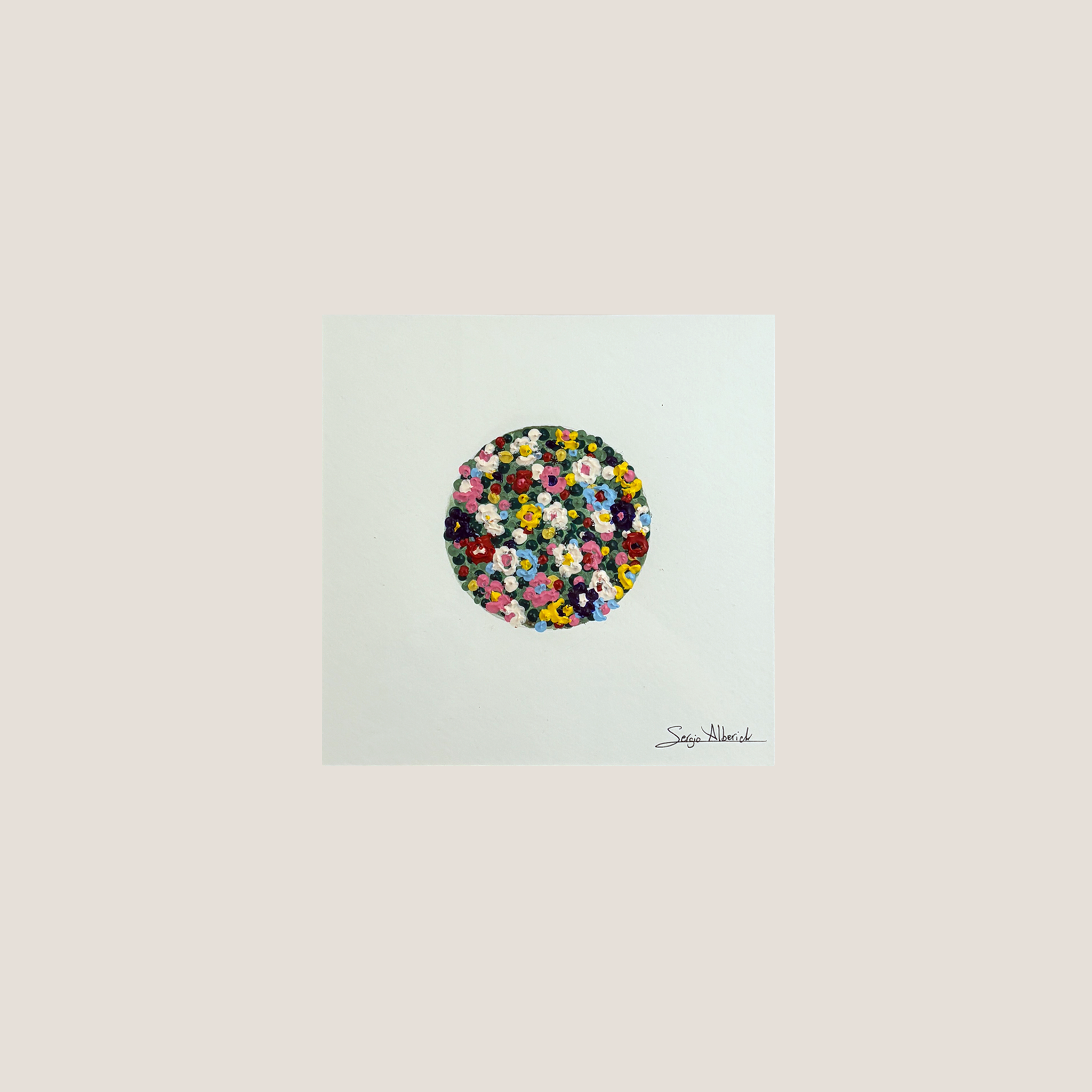 Nidos. Obra papel 30x30 cm